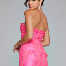 Jovani Pink Sweetheart Neckline Fitted Dress 40380