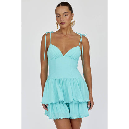 Teal Tide Mini Dress