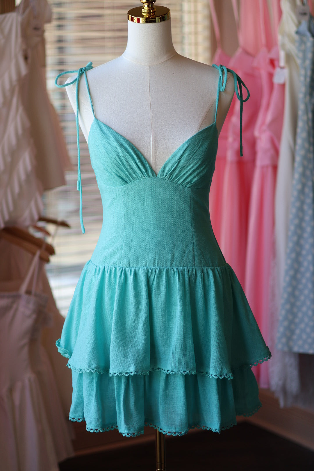 Teal Tide Mini Dress