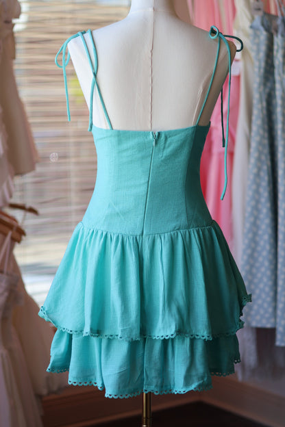 Teal Tide Mini Dress