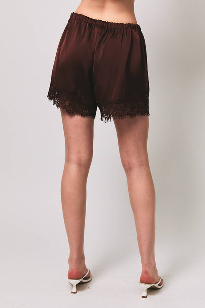 Espresso Silk Shorts