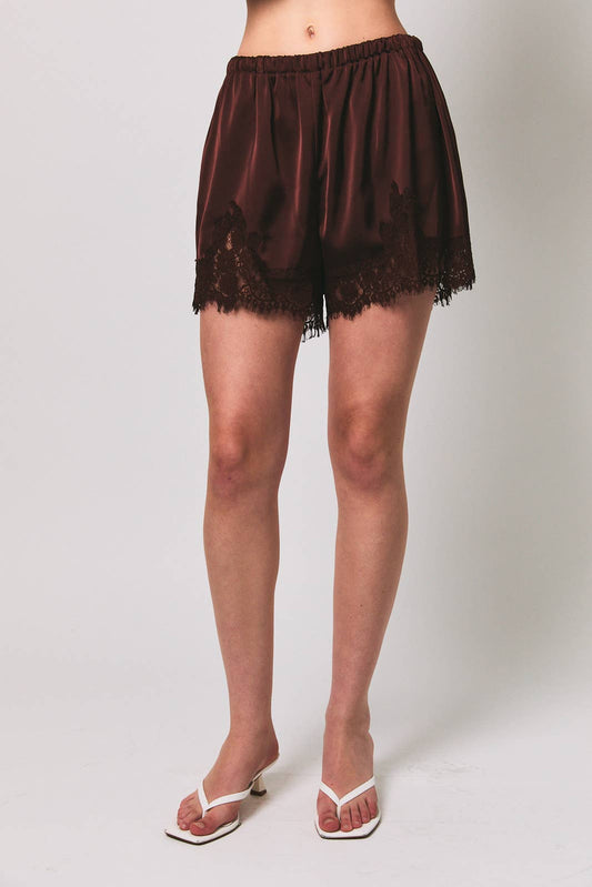Espresso Silk Shorts