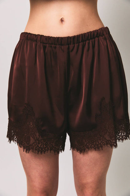 Espresso Silk Shorts
